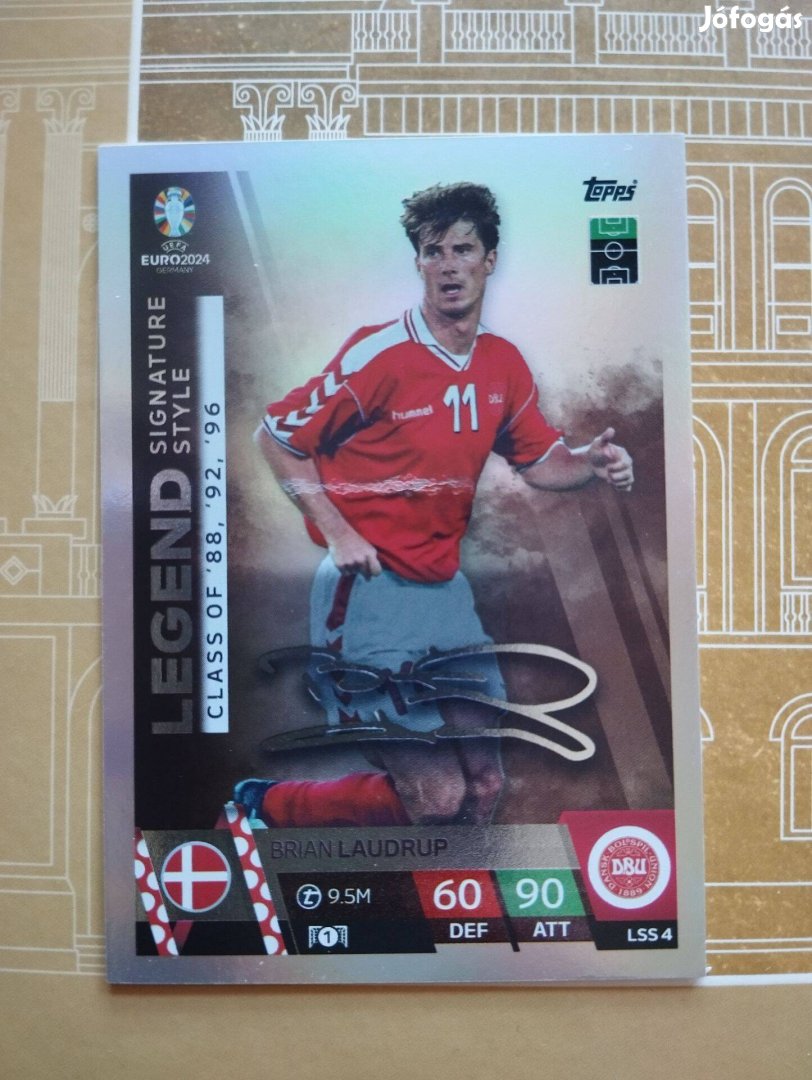 Brian Laudrup (Dánia) Legend Signature Style Euro 2024 kártya