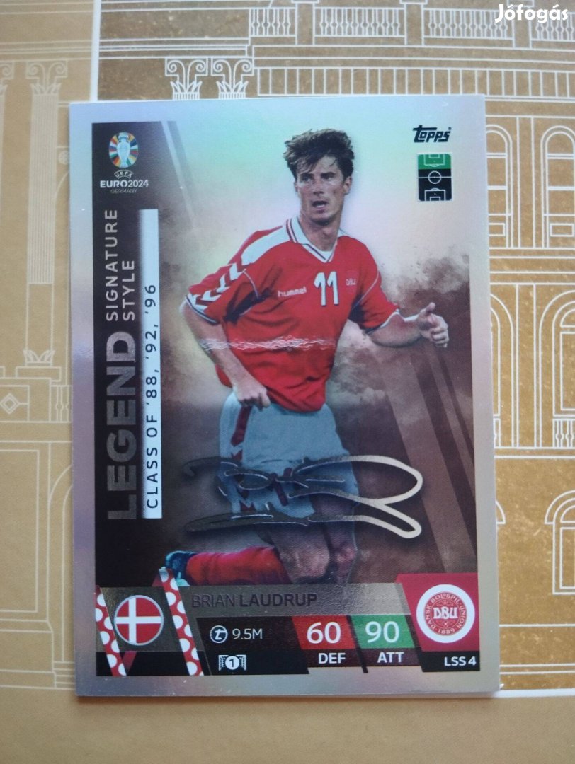 Brian Laudrup (Dánia) Legend Signature Style Euro 2024 kártya