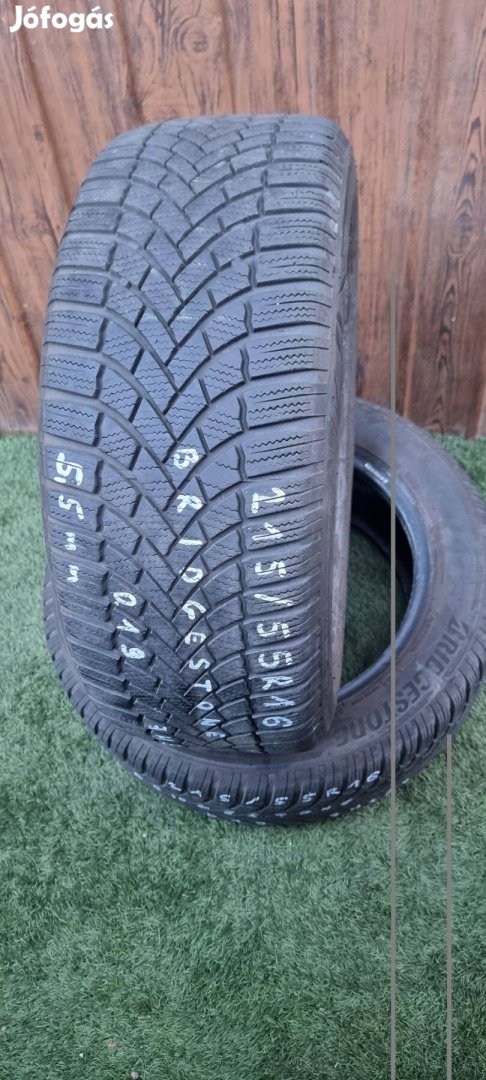 Bridgestone 215/55 R16 5,5mm 2019-es Téli Gumiabroncs 2db #396