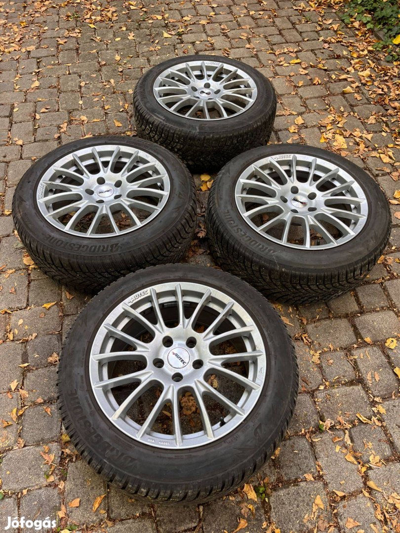Bridgestone 215/55/R17 téli gumik 75%-os állapotban AUTEC felnin