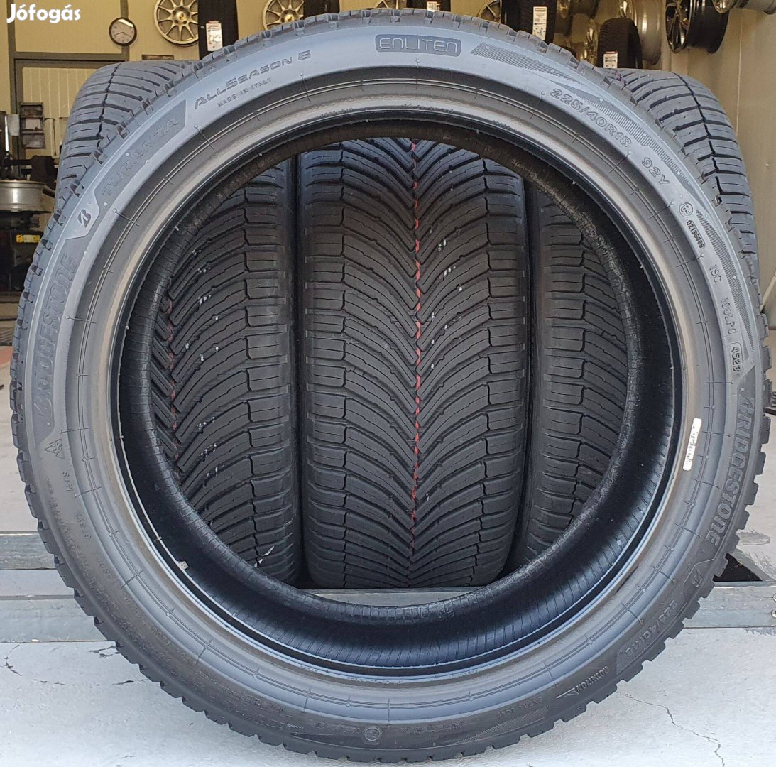 Bridgestone Turanza 4 évszakos 225/40 R18 újszerű gumik 4db 2023