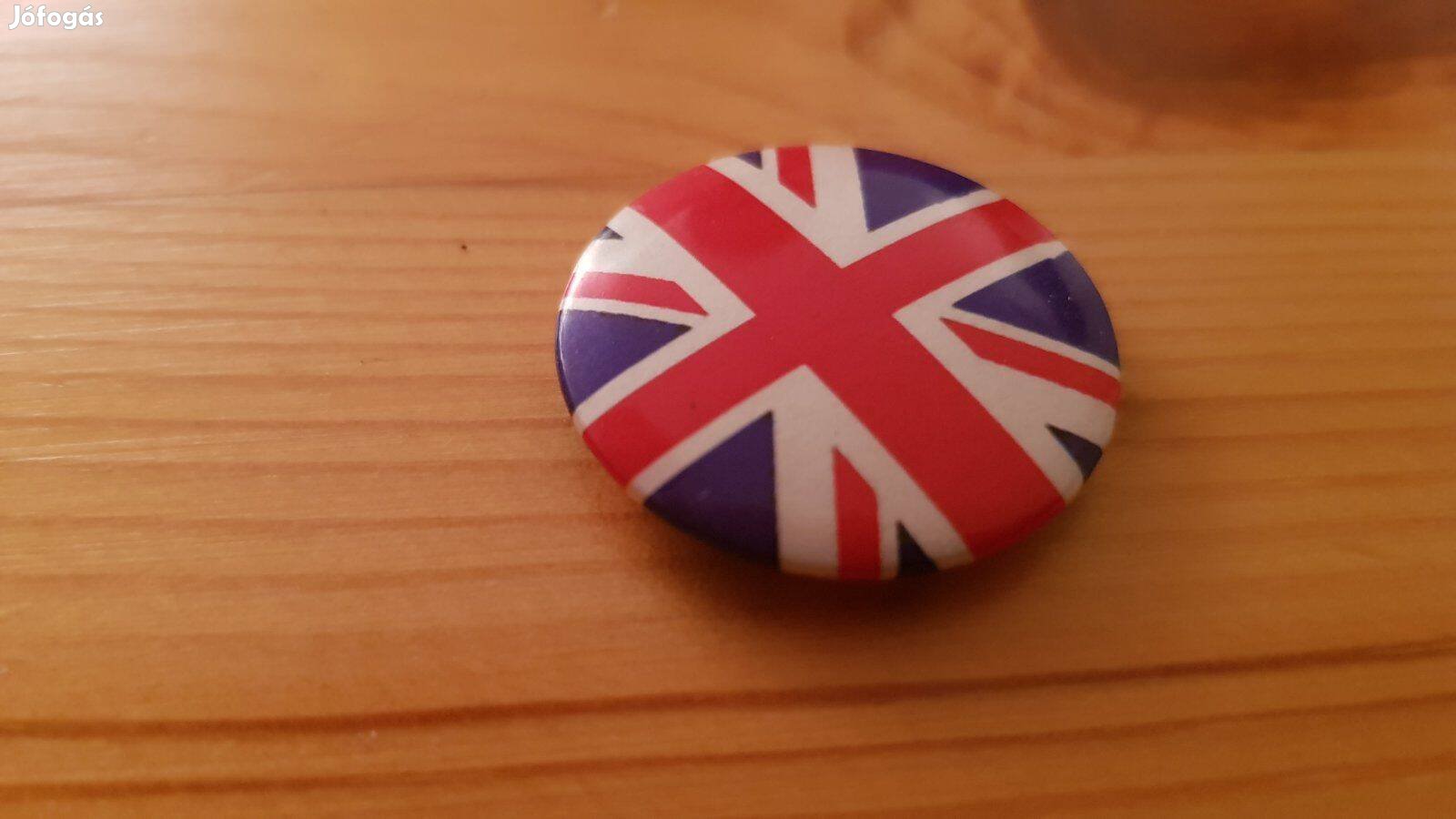 Brit zászlós kitűző, button