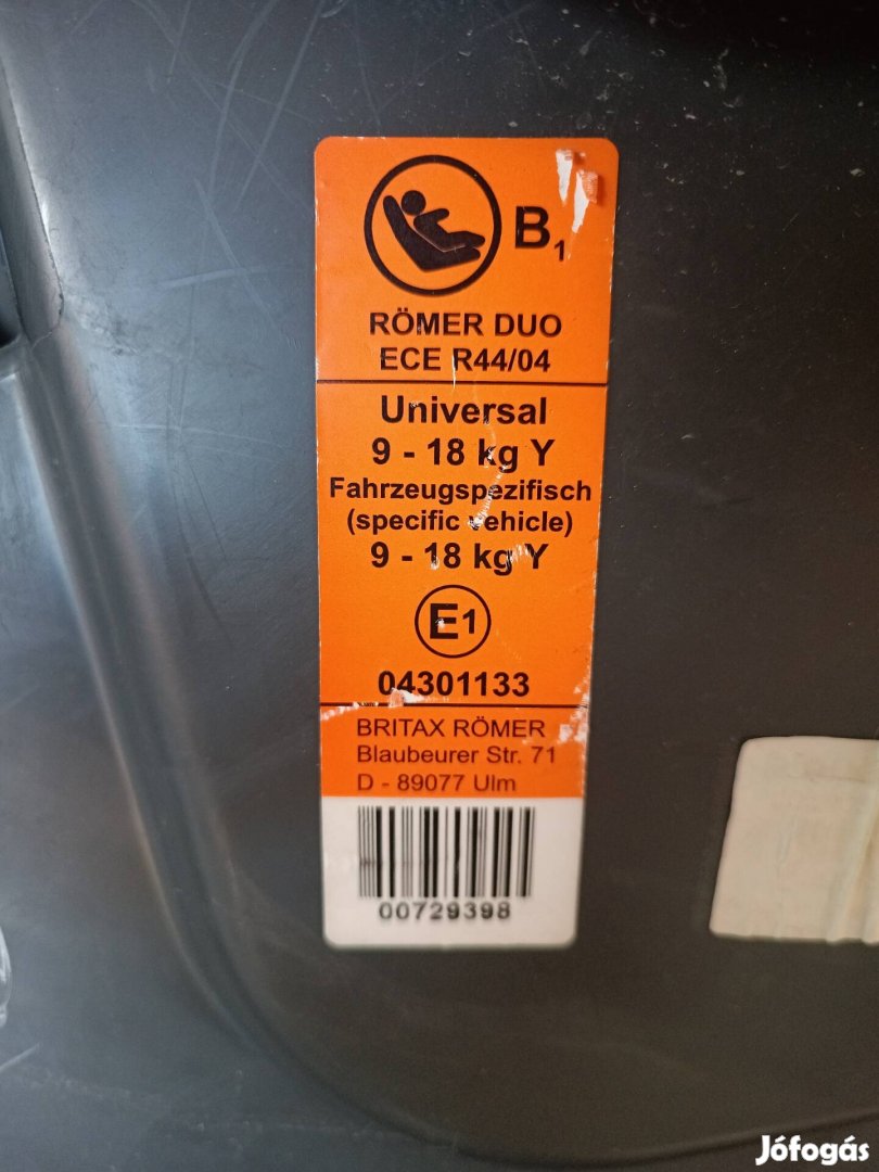 Britax Römer gyerekülés 9-18 kg