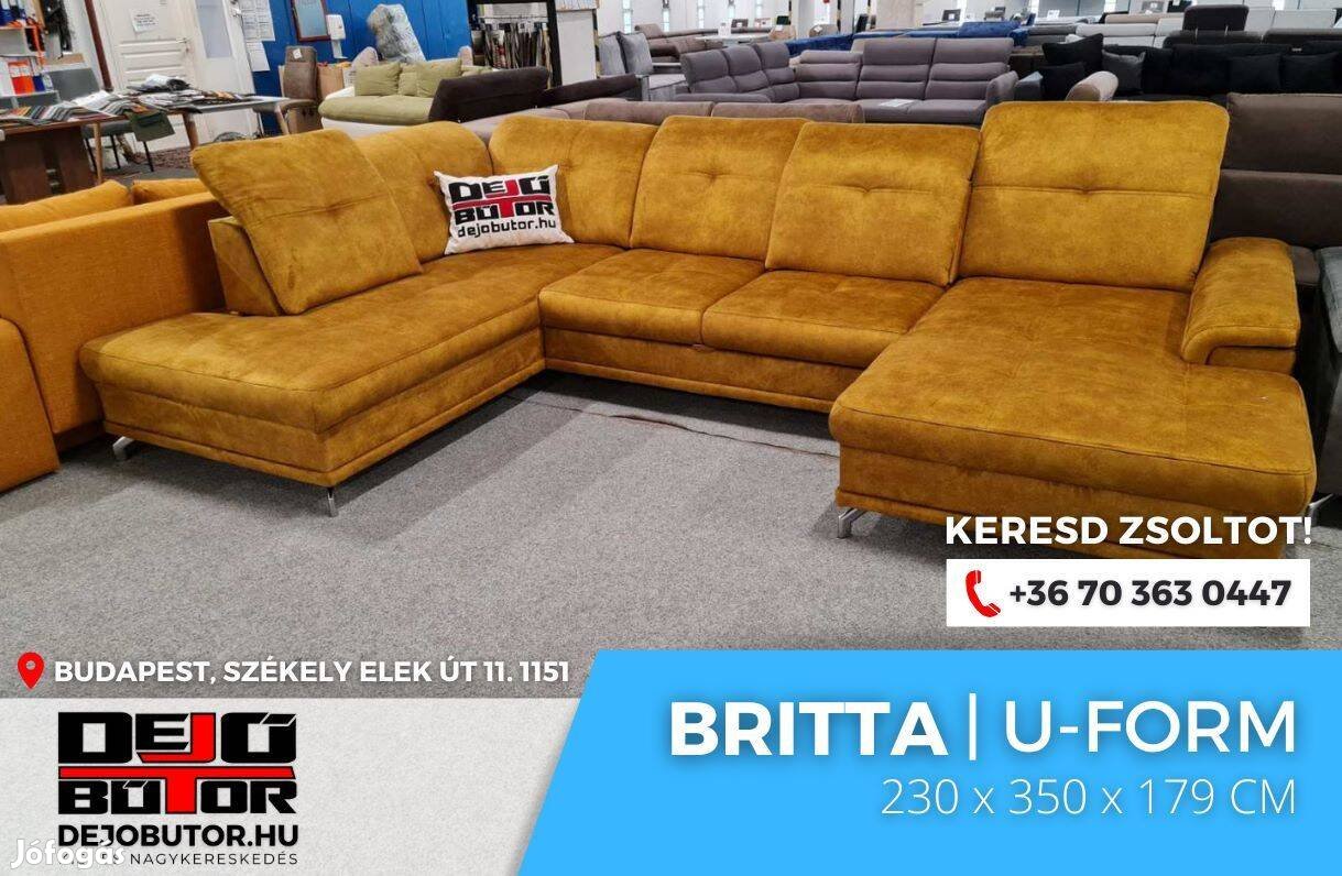 Britta gold sarok kanapé ülőgarnitúra 230x350x179 cm ualak ágyazható