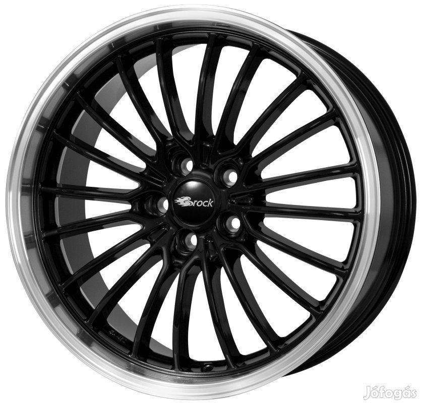 Brock B24GP SGHP - Fényes fekete perem polírozott 8,5X19 5X110 ET32