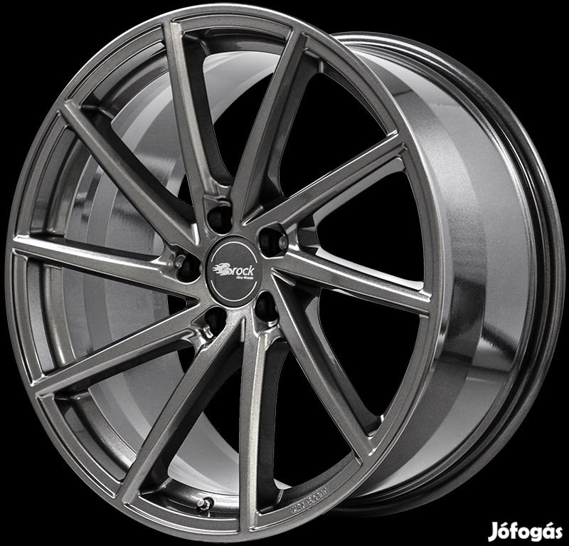 Brock B37C DS - Fényes sötét szürke 9,5X20 5X112 ET22 CB66,6 |