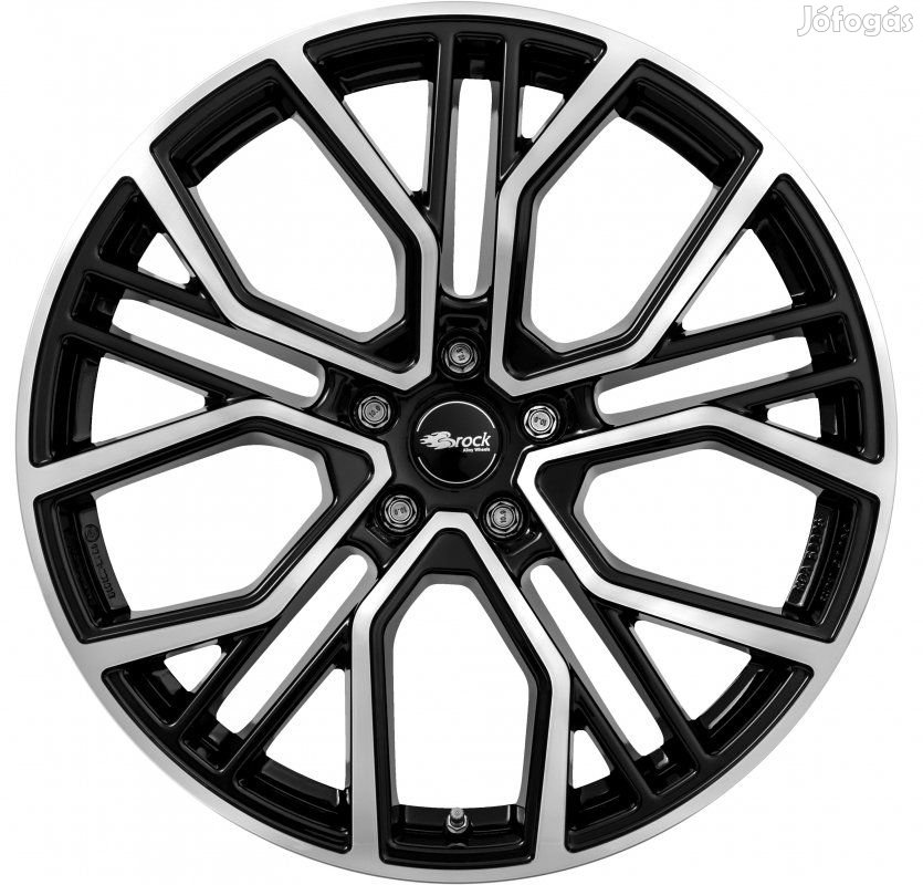 Brock B41 SGVP - Fényes fekete polírozott 10,5X20 5X112