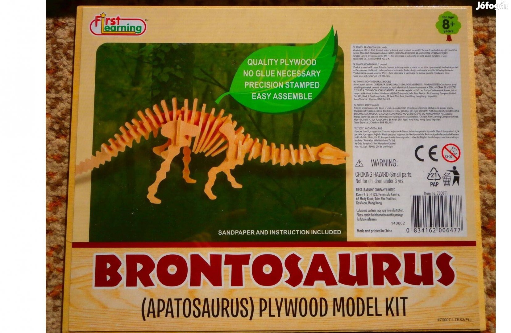 Brontosaurus/Triceratops 3D-s fa puzzle - Új, bontatlan