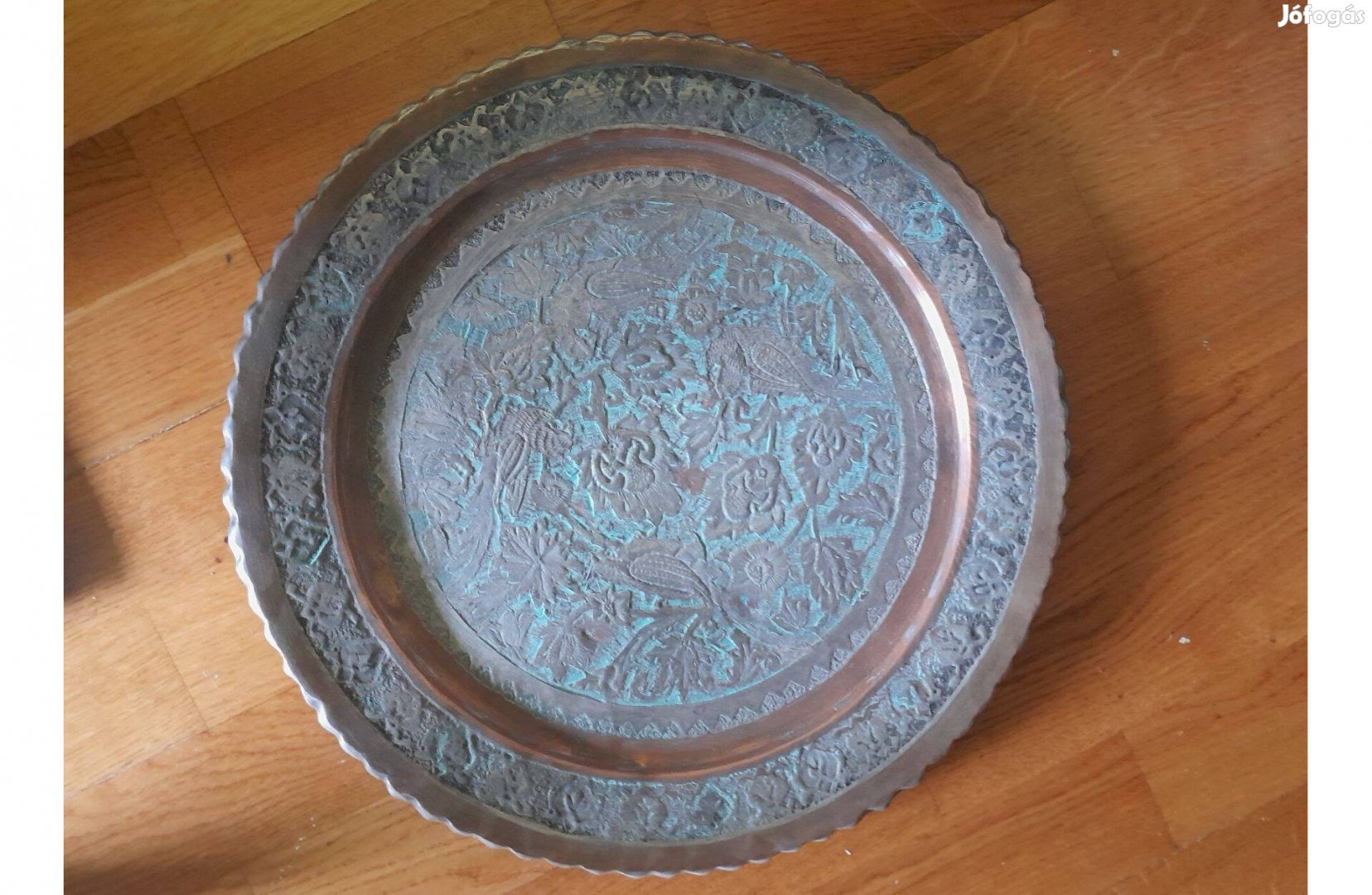 Bronz fali tányér 40 cm