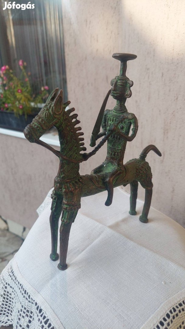 Bronz szobor, harcos lóháton