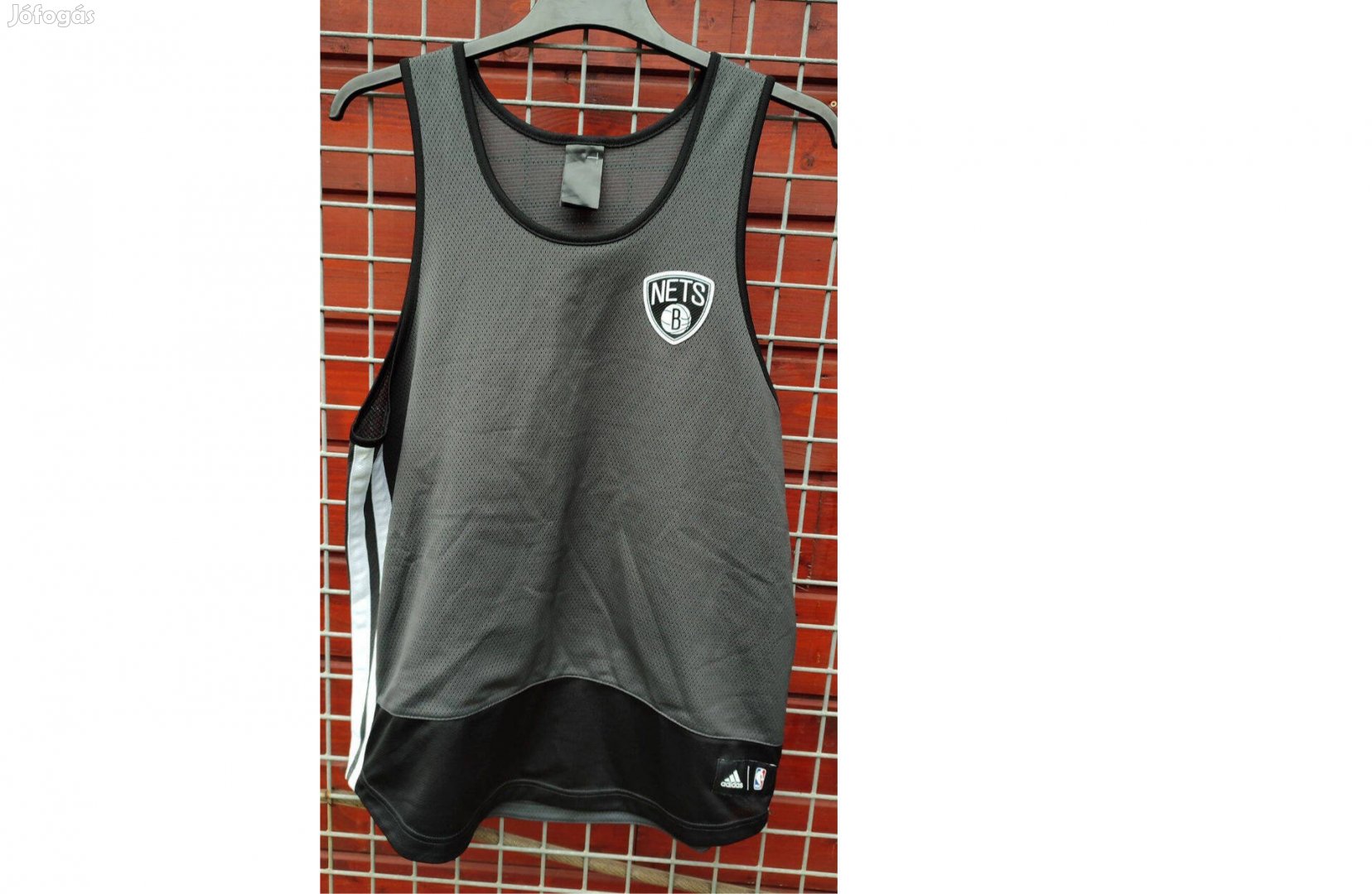 Brooklyn Nets szürke eredeti adidas NBA kosaras mez (XL)