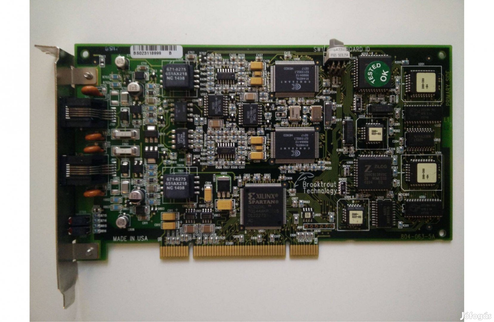 Brooktrout 2 csatornás PCI Faxmodem kártya