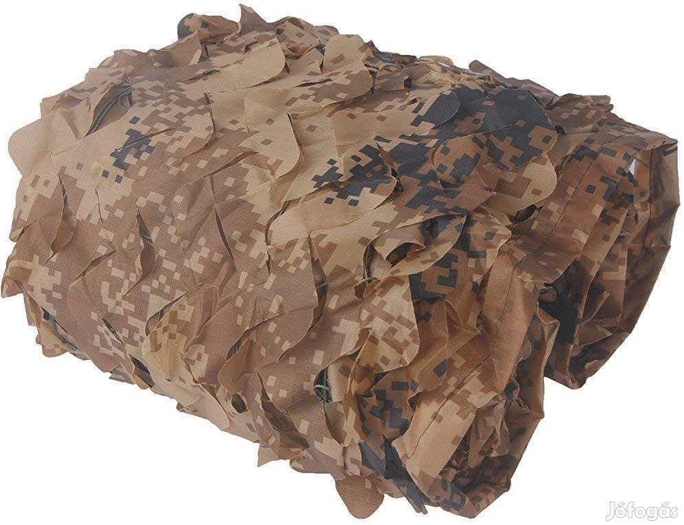 Brown Digital 5x4m álcaháló dekoráció, árnyékoló terep