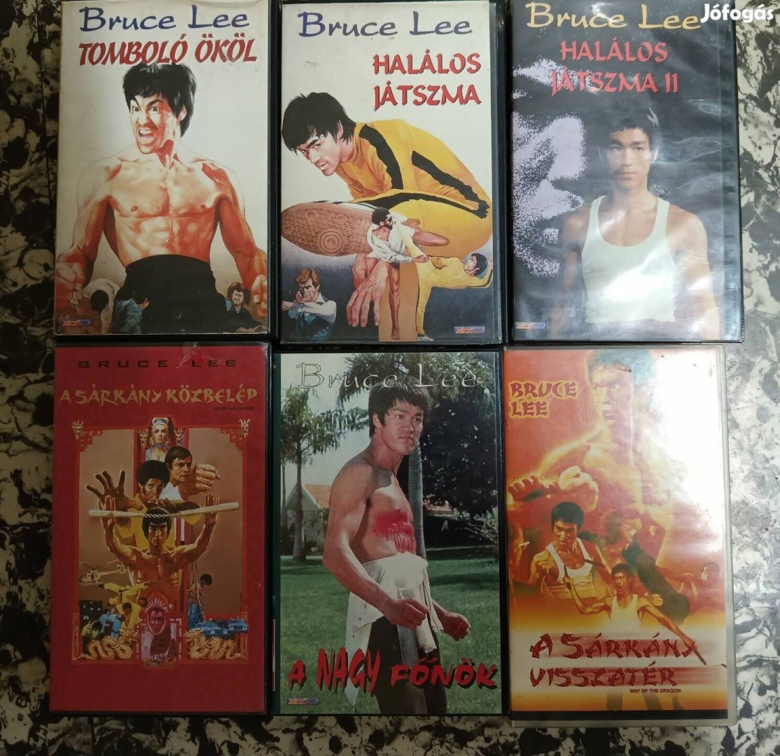 Bruce Lee Műsoros VHS pack 6 filmmel