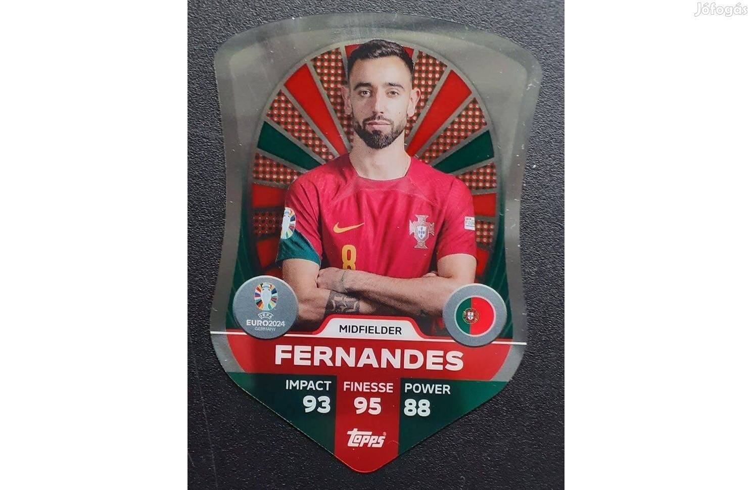 Bruno Fernandes Portugália Chrome Pro Elite Shield focis kártya Euro