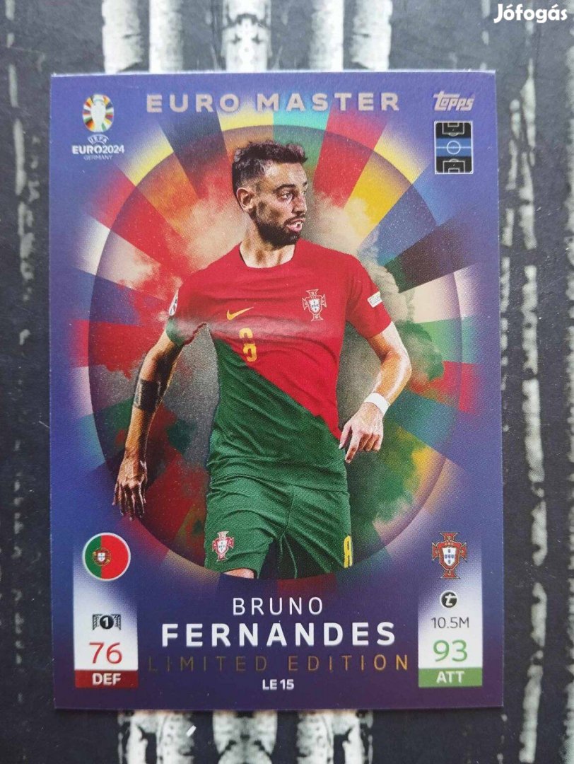 Bruno Fernandes (Portugália) Limited Edition Euro 2024 focis kártya