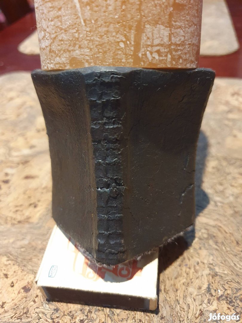 Brutalista kovácsoltvas vas gyertyatartó kínzóeszköz közel 2Kg