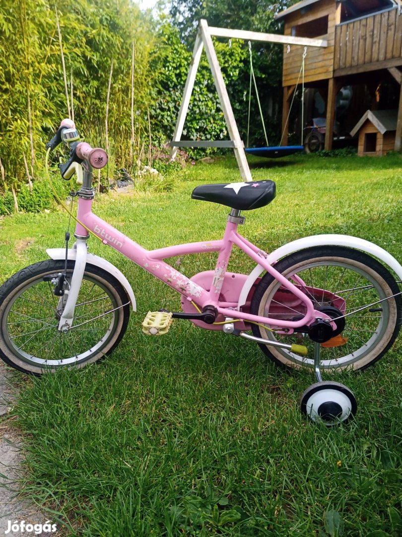 Btwin kislány bicikli támasztó kerékkel!