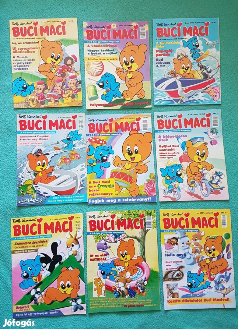 Buci Maci magazinok (1995, 1998, 1999, 2000, 2001. számok)