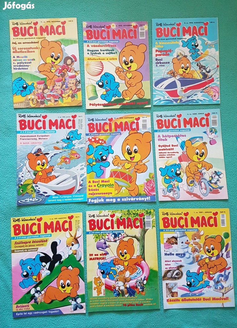 Buci Maci magazinok (1995, 1998, 1999, 2000. számok)