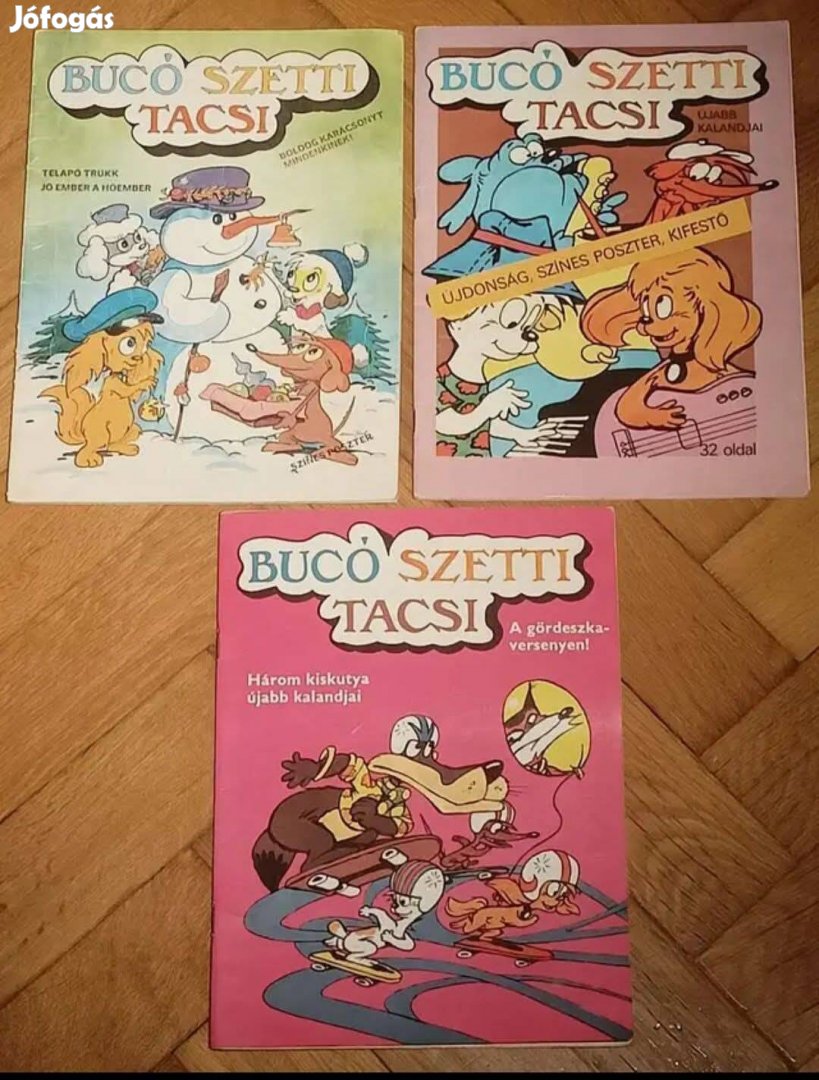Bucó,Szetti,Tacsi képregények