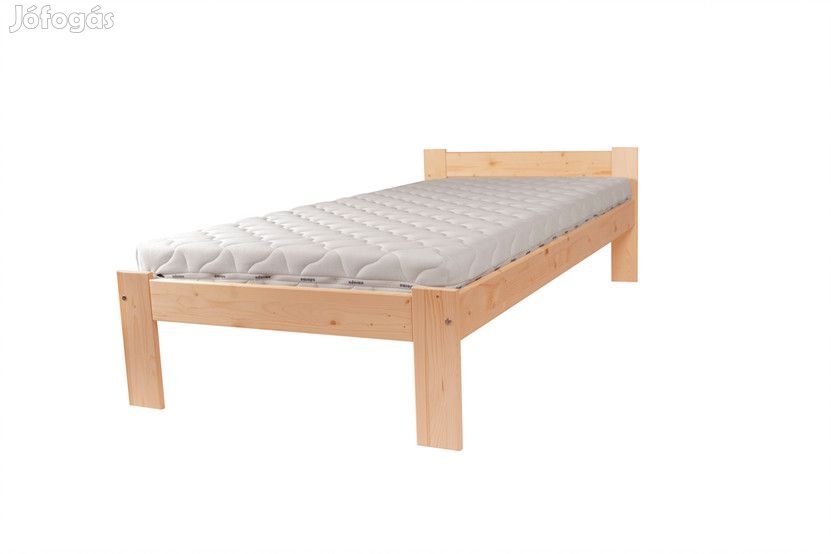 Bucsim lakkozott fenyő ágykeret 90x200 ágyráccsal,  Adormo Smart II N