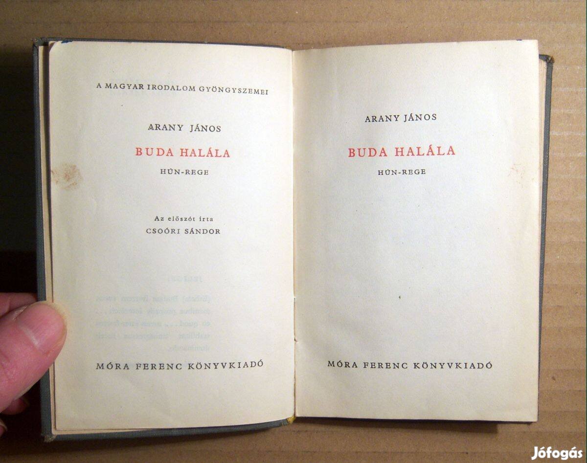 Buda Halála (Arany János) 1958 (8kép+tartalom)