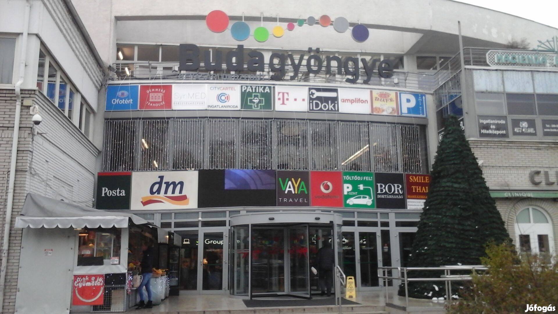 Budagyöngye Bevásárlóközpontban 16 nm üzlet -Bérlővel- Eladó