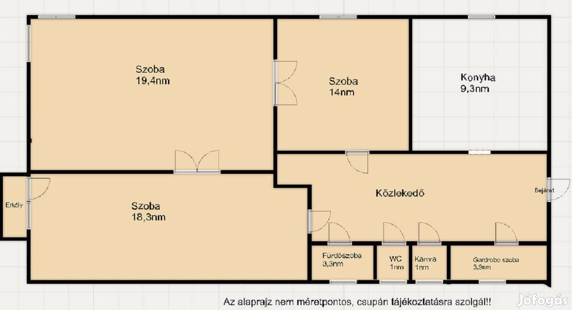 Budapest 14, Herminamező / társasházi lakás / tégla / 4 szoba / 77 m