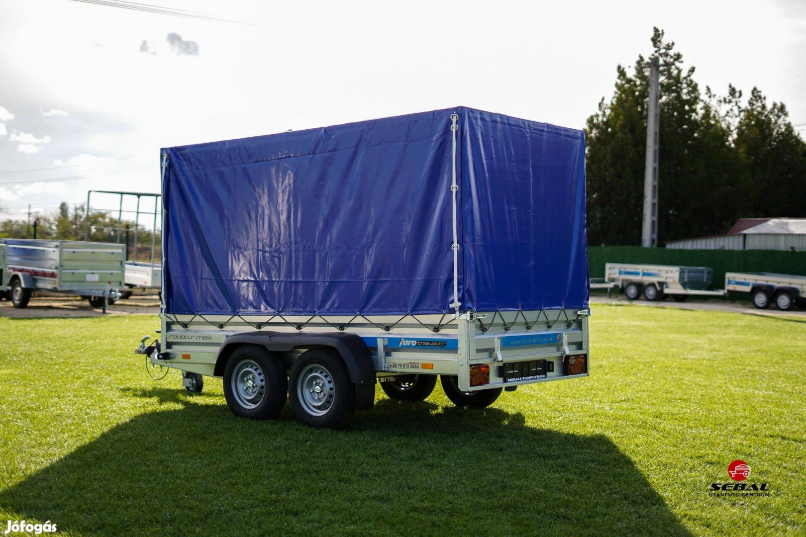 Budapest | Új Faro Soldius Max 2000 kg-os fékes ponyvás utánfutó