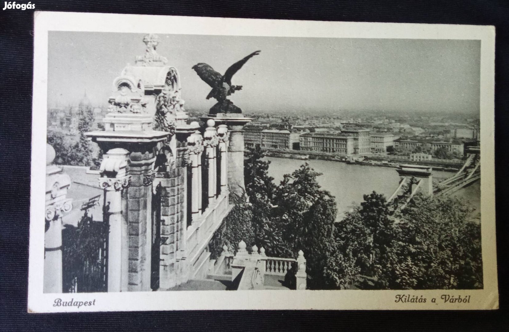 Budapest -kilátás a Várból képeslap 1942