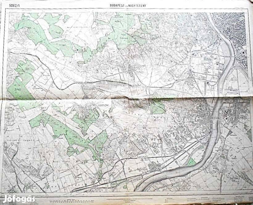 Budapest d Nagytétény Budaőrs Törökbálint Budafok Csepel régi térkép