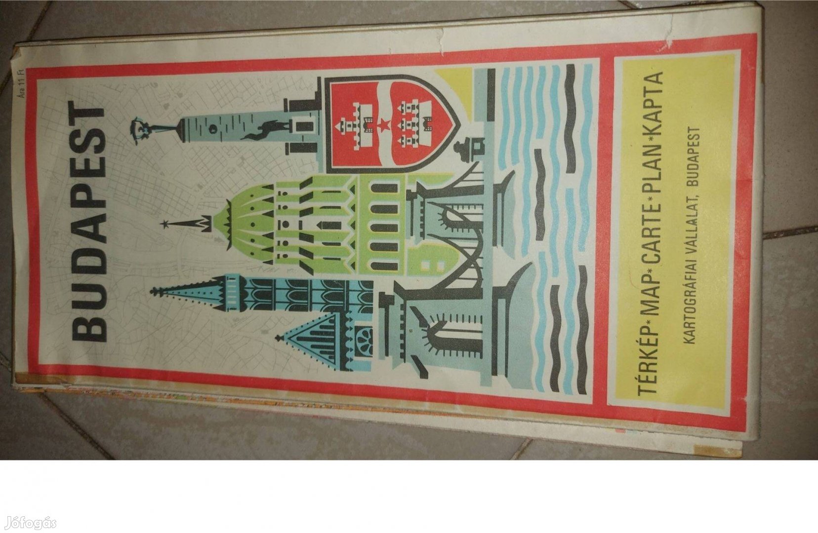 Budapest retro hajtogatós térkép 1978as 1900Ft Eger