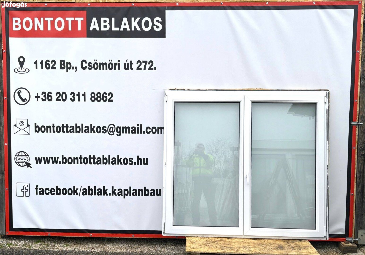 Budapesten használt bontott hőszigetelt műanyag ablak 180 x 150 közeli