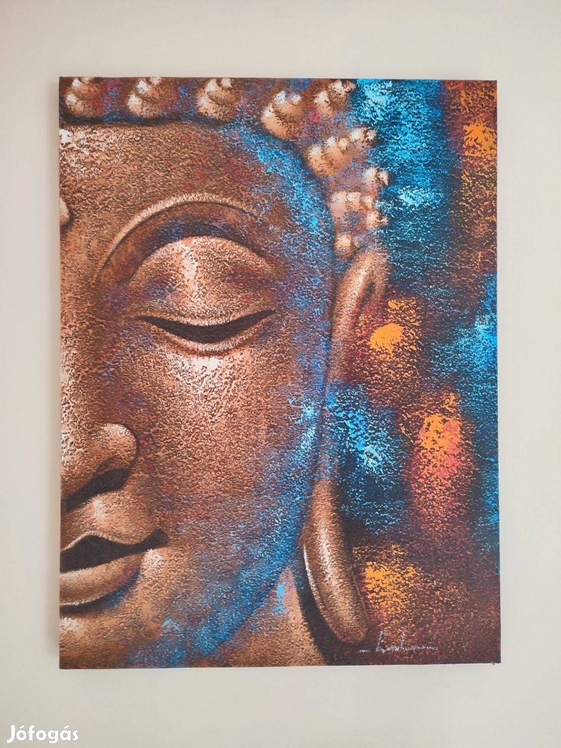 Buddha Festmény (kézi festés) Réz Arc - 60 × 80 cm