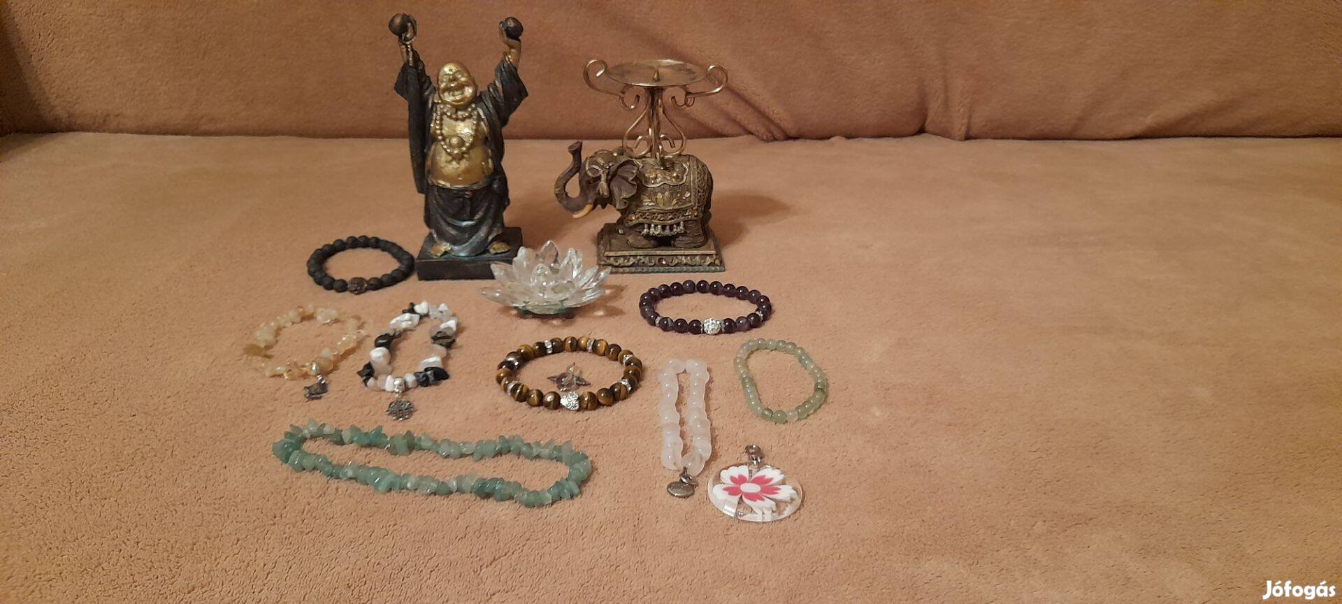 Buddha ásvány karkötő elefánt lótusz csomag