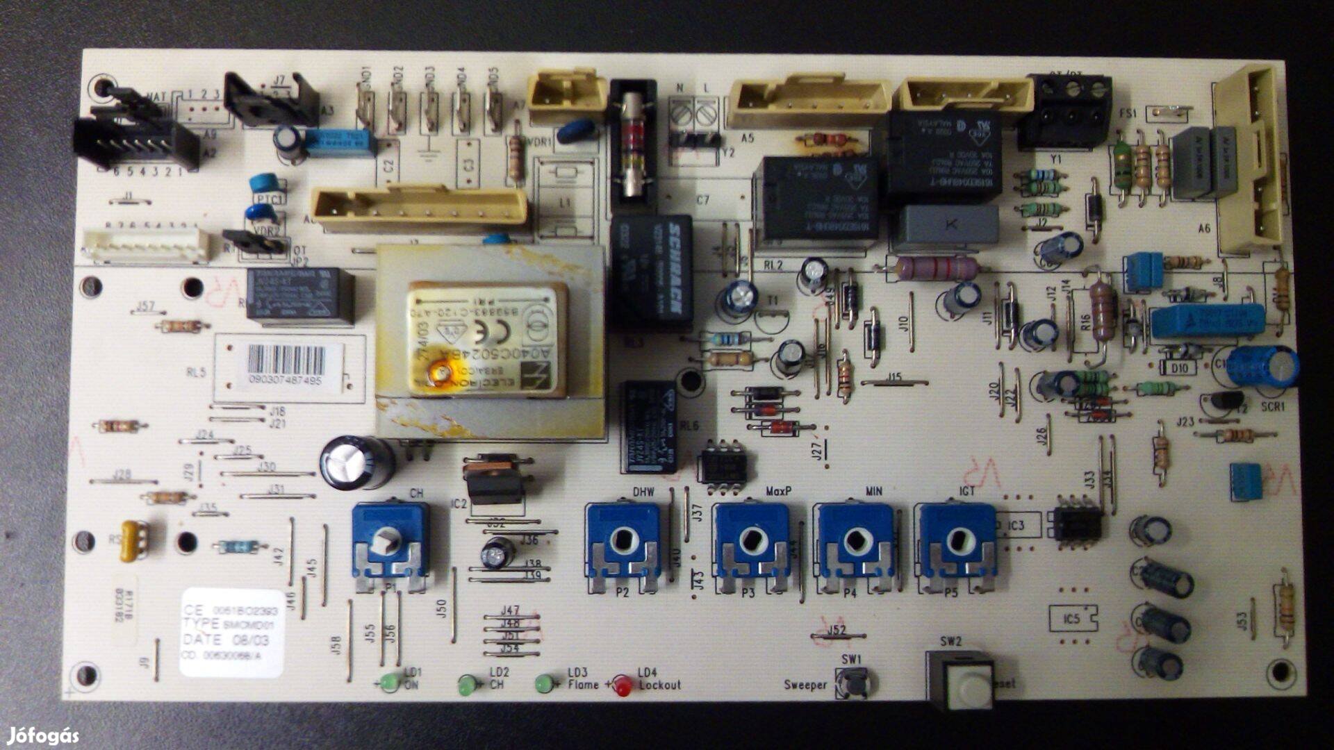 Buderus logamax gázkazán kazán vezérlőpanel panel elektronika