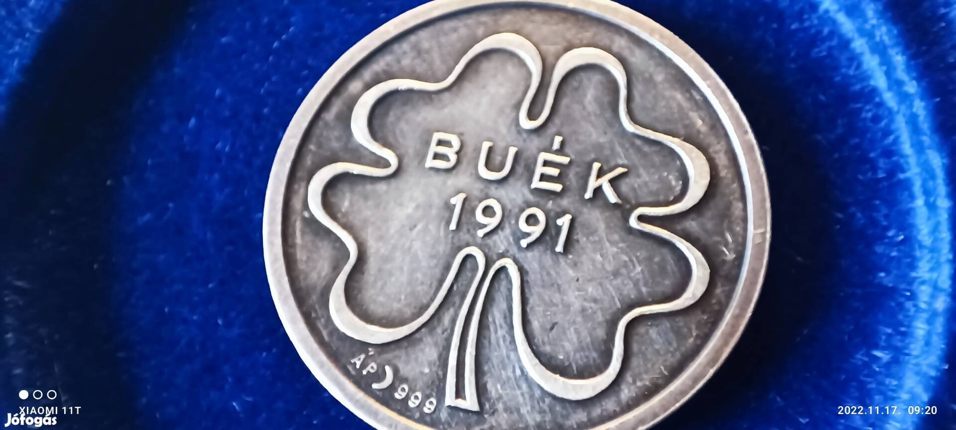 Búék 1991 ritka tiszta ezüst 999 érme. Posta 