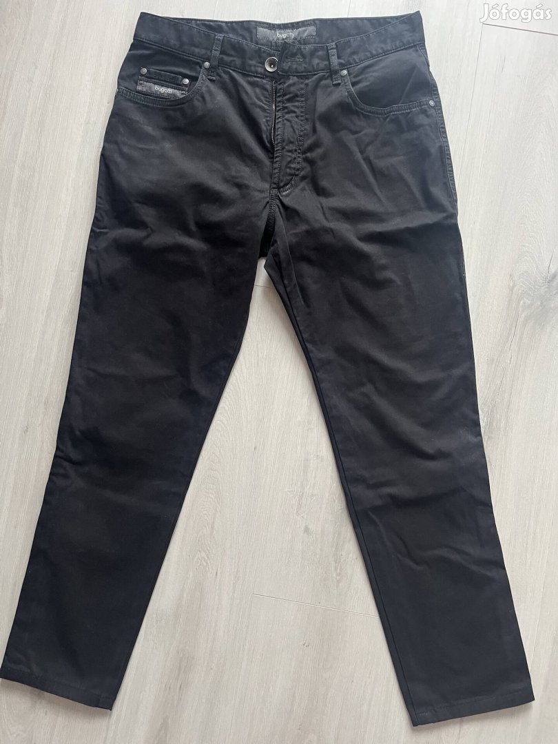 Bugati fekete vászon-szövetnadrág hibátlan eladó! 