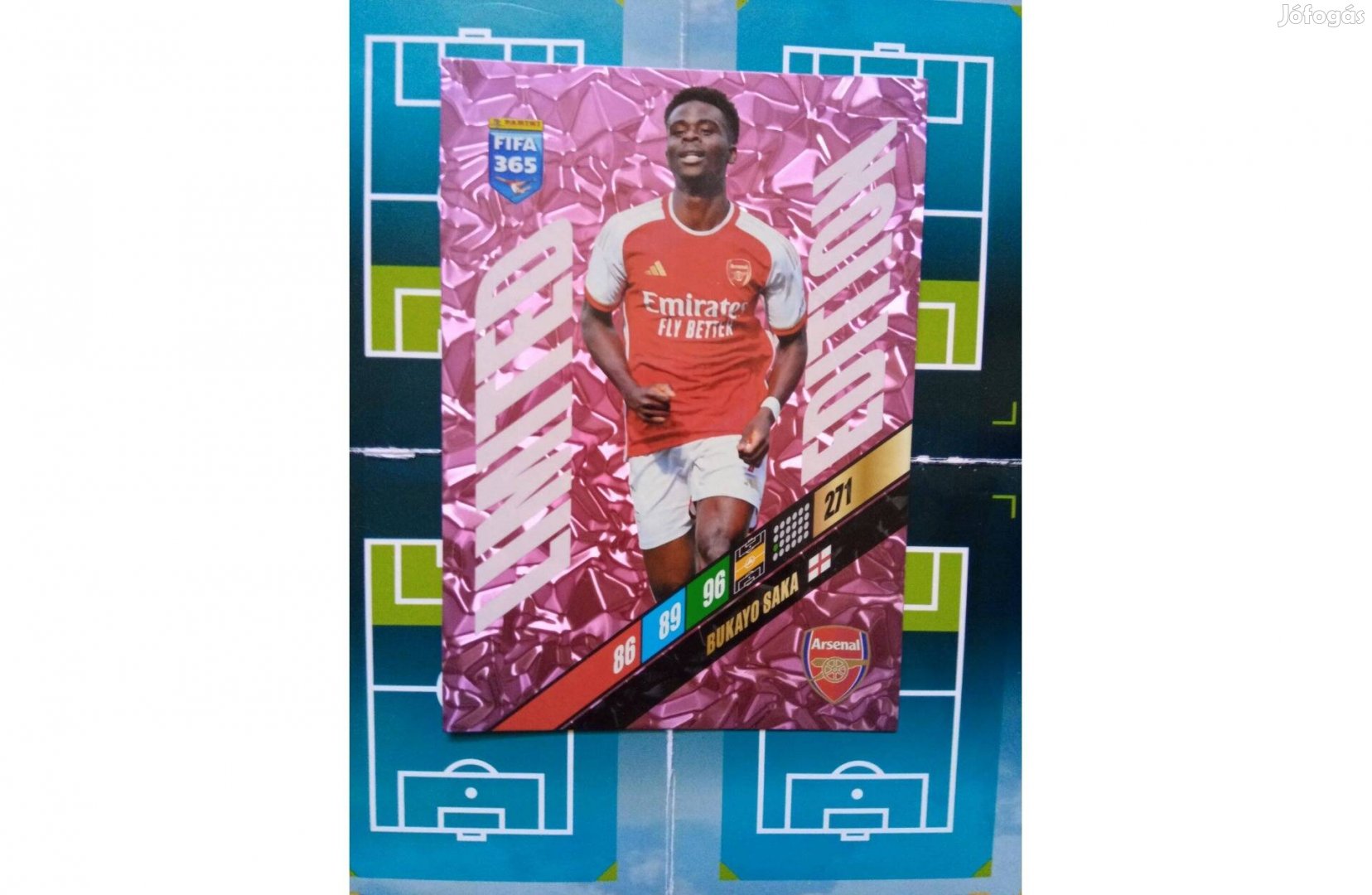 Bukayo Saka Panini Fifa 365 2024 XXL Limited focis kártya