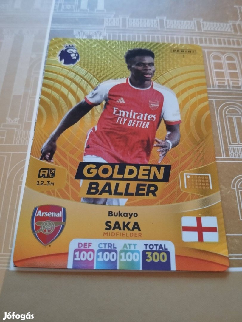 Bukayo Saka (Arsenal) FIFA 365 2024 Golden Baller focis kártya