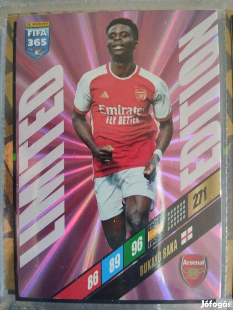 Bukayo Saka (Arsenal) FIFA 365 2024 Limited edition focis kártya