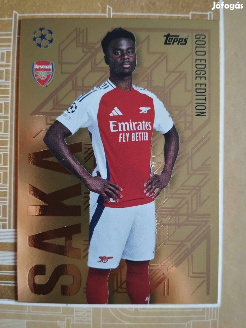 Bukayo Saka (Arsenal) Gold Edge Bajnokok Ligája 2024/25 kártya