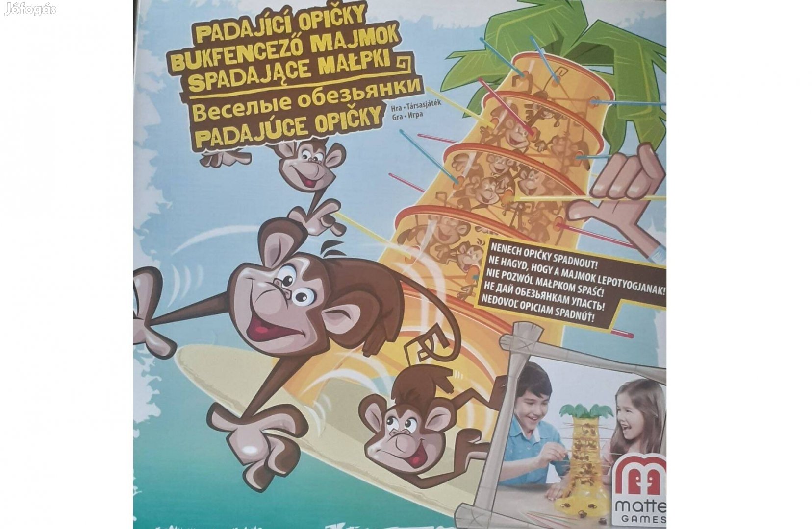 Bukfencező majom társasjáték
