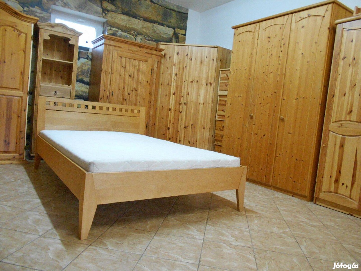Bükk franciaágy 140x200