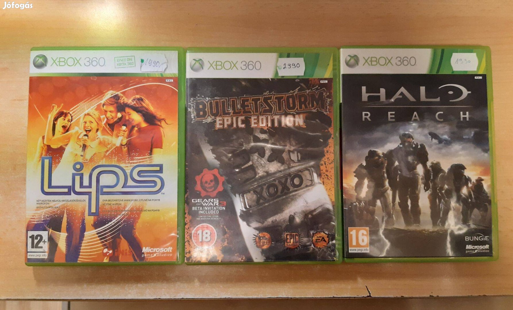 Bulletstorm, Lips, Halo Reach Xbox 360 Játék !