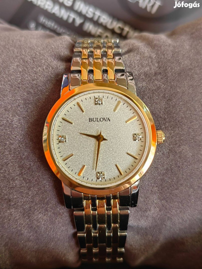Bulova Classic gyémánt berakásos női karóra Új 2 év garanciával
