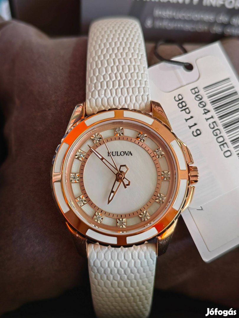 Bulova Diamond gyémánt berakásos női karóra Új 2 év garanciával