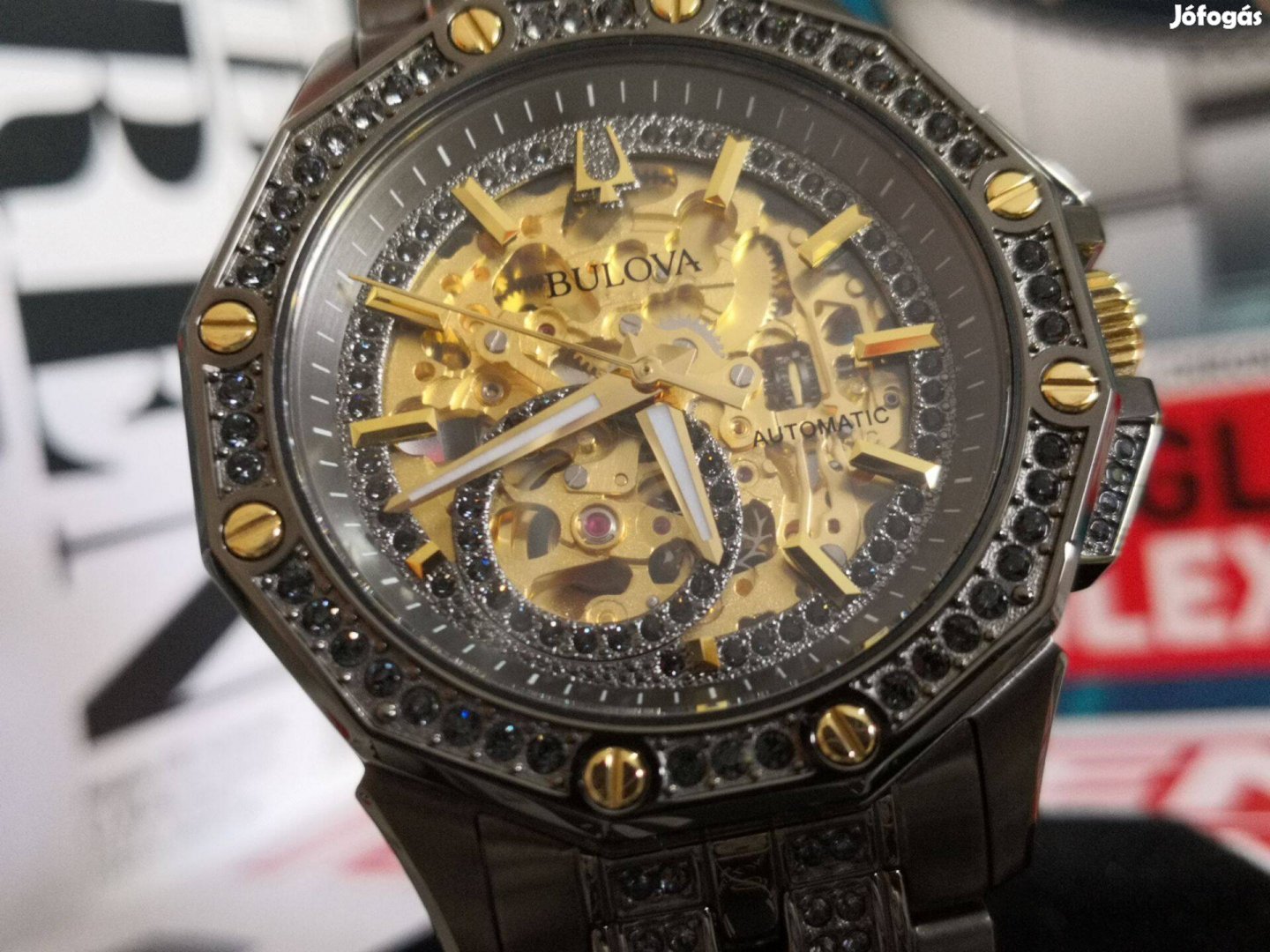 Bulova Octava Skeleton Automata 98A293 férfi karóra Új