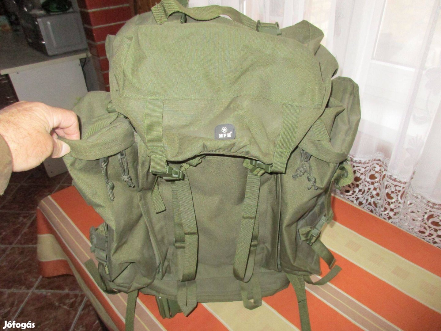 Bundeswehr Hegyi Hátizsák 2-Oldaltáskával-80l.- MFH-Oliva Zöld!!